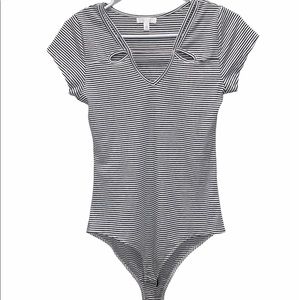 Black & White Stripped Body Suit